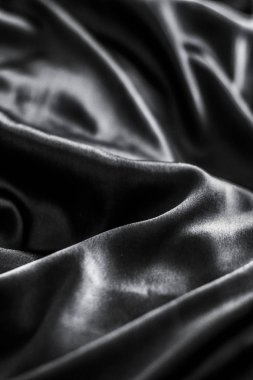 Lüks siyah yumuşak ipek yatık arka plan doku, tatil glamo