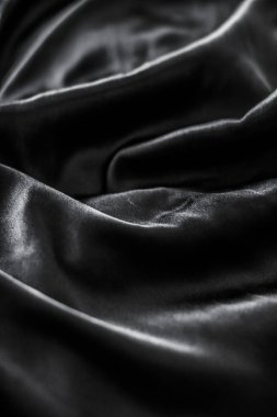 Lüks siyah yumuşak ipek yatık arka plan doku, tatil glamo