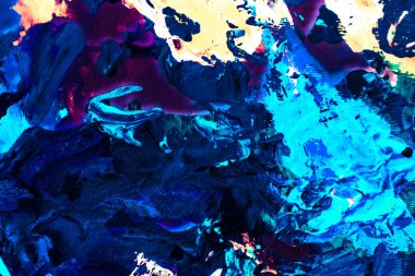 Soyut akrilik boya darbeleri, sanat fırçası düz arkaplan