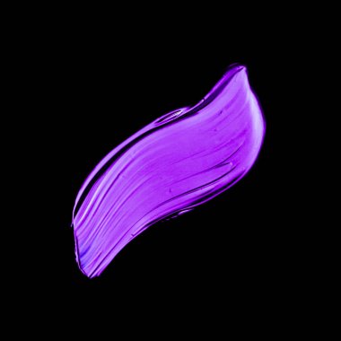 Mor Neon boya fırça inme doku siyah giriş üzerinde izole