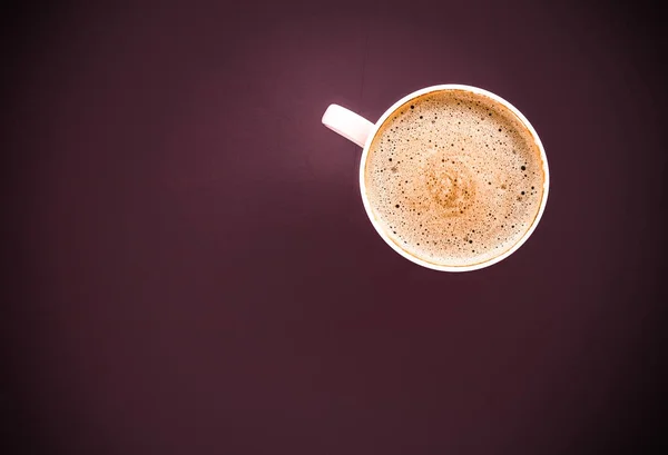 Кофе по утрам, плоский фон с копирайтом — стоковое фото