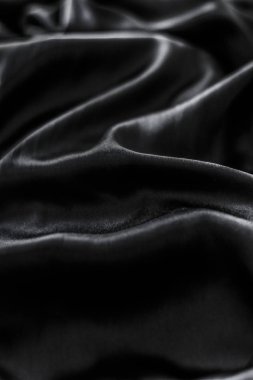 Lüks siyah yumuşak ipek yatık arka plan doku, tatil glamo