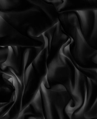 Lüks siyah yumuşak ipek yatık arka plan doku, tatil glamo