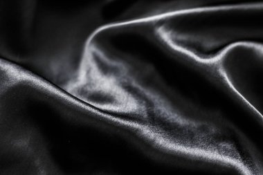 Lüks siyah yumuşak ipek yatık arka plan doku, tatil glamo