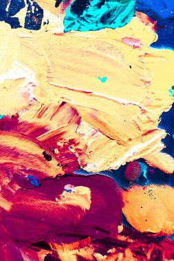 Soyut akrilik boya darbeleri, sanat fırçası düz arkaplan