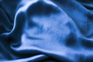 Lüks lacivert yumuşak ipek düzlük arka plan dokusu, tatil g