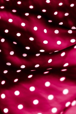 Klasik polka nokta Tekstil arka plan dokusu, kırmızı beyaz noktalar 
