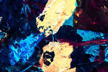 Soyut akrilik boya darbeleri, sanat fırçası düz arkaplan