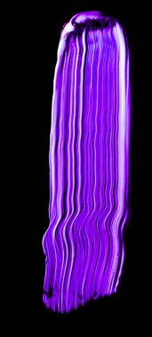 Mor Neon boya fırça inme doku siyah giriş üzerinde izole