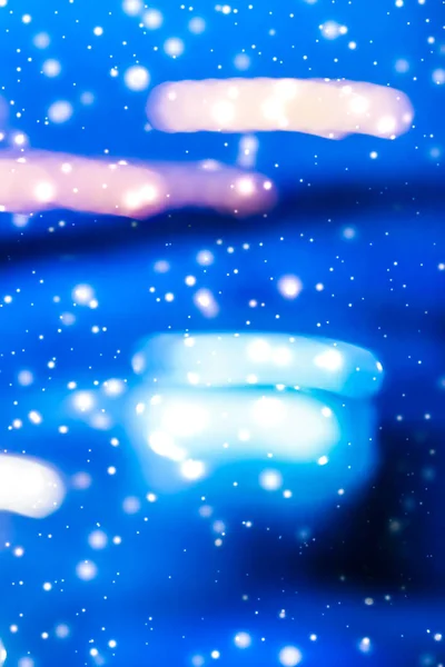 Зимовий святковий абстрактний фон, сяючий сніг і магічна іскра — стокове фото