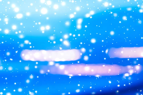 Winter holiday abstract background, glowing snow and magic spark — Stock Photo, Image