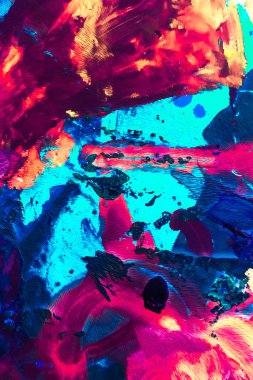 Soyut akrilik boya darbeleri, sanat fırçası düz arkaplan