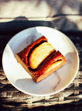 Meyve ve nane tarifi, tatlı foo ile Çikolatalı brownie tatlı