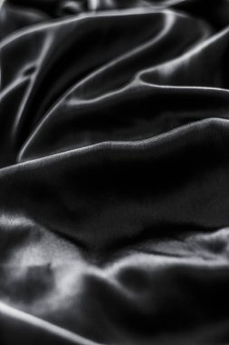 Lüks siyah yumuşak ipek yatık arka plan doku, tatil glamo