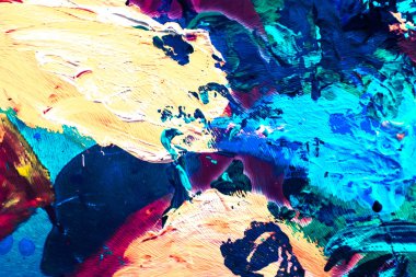 Soyut akrilik boya darbeleri, sanat fırçası düz arkaplan