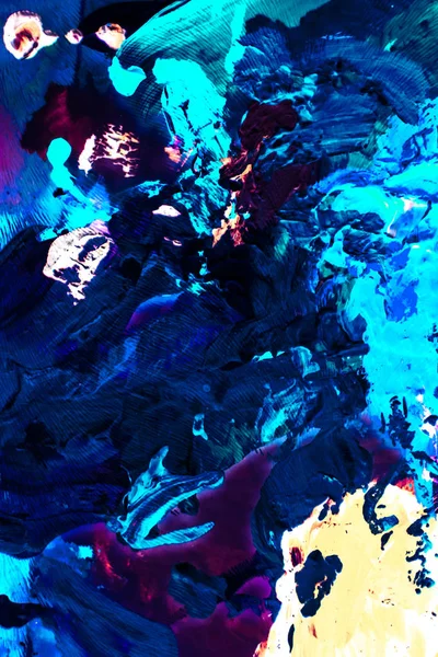 Soyut akrilik boya darbeleri, sanat fırçası düz arkaplan