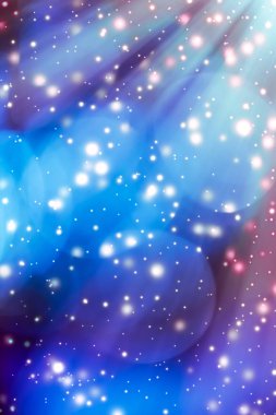Soyut kozmik yıldızlı gökyüzü ışıkları ve parlak glitter, lüks Holi