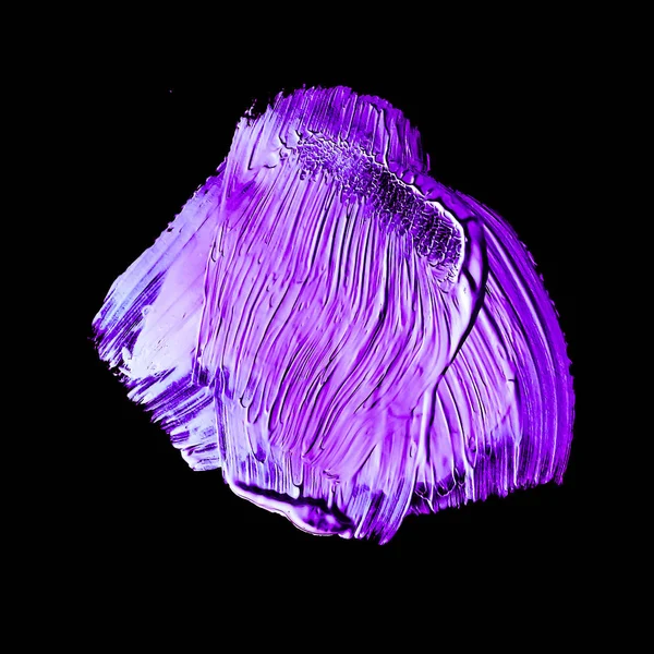 Mor Neon boya fırça inme doku siyah giriş üzerinde izole