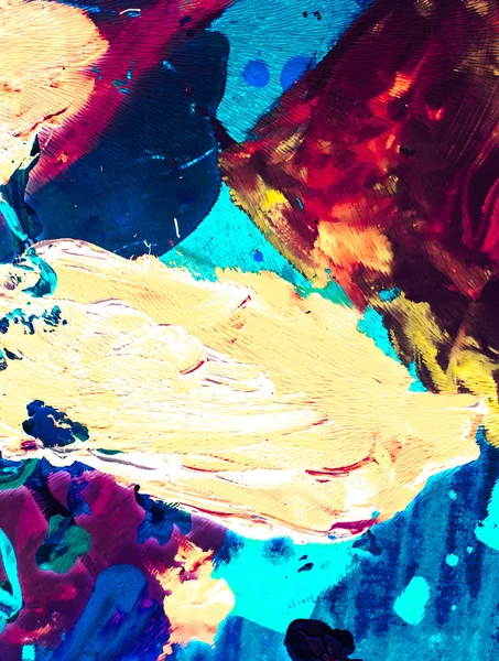 Soyut akrilik boya darbeleri, sanat fırçası düz arkaplan