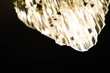 Kristal cam, iç tasarım ve ev d ile lüks avize