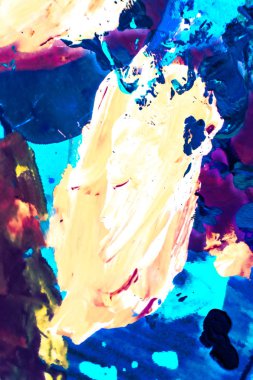 Soyut akrilik boya darbeleri, sanat fırçası düz arkaplan