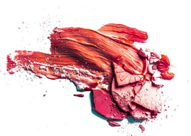 Ezilmiş göz farı, toz ve sıvı temeli yakın çekim izole