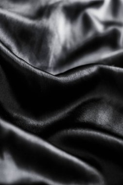Lüks siyah yumuşak ipek yatık arka plan doku, tatil glamo