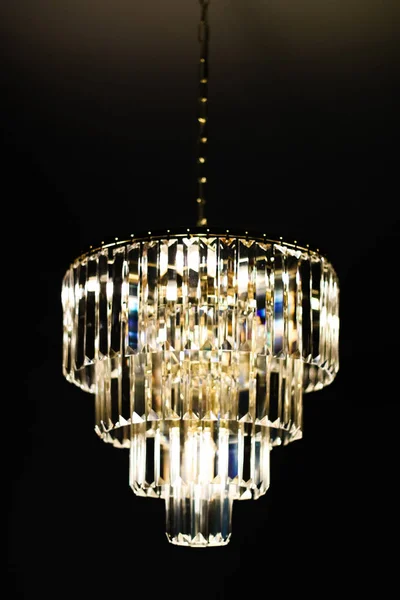 Luxury chandelier with crystal glass, interior design and home d