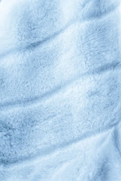 Роскошный синий мех текстура фона, искусственная ткань подробности — стоковое фото