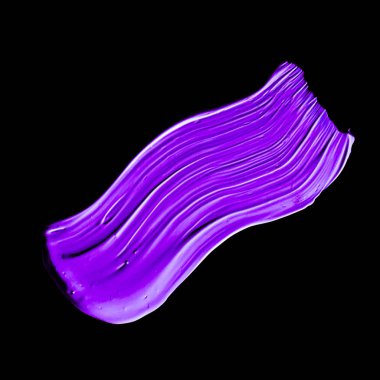 Mor Neon boya fırça inme doku siyah giriş üzerinde izole