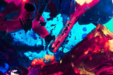 Soyut akrilik boya darbeleri, sanat fırçası düz arkaplan