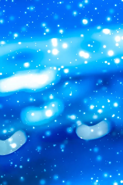 Zimowy urlop abstrakcyjny tło, świecący śnieg i magia iskra — Zdjęcie stockowe