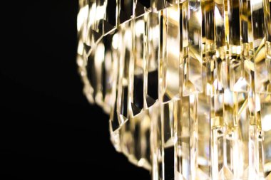 Kristal cam, iç tasarım ve ev d ile lüks avize