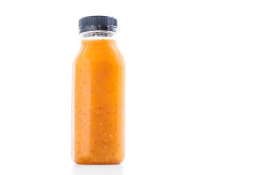 Bir şişe Detox meyve Smoothie suyu, diyet Catering teslimat. 