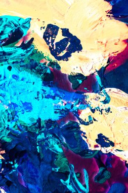 Soyut akrilik boya darbeleri, sanat fırçası düz arkaplan