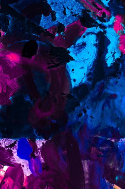 Soyut akrilik boya darbeleri, sanat fırçası düz arkaplan