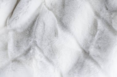 Lüks beyaz kürk kaplama doku arka plan, suni kumaş Deta