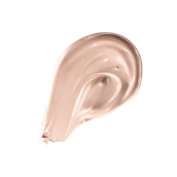 Make-up blasse Basis Foundation Pinselstriche und wischige Textur — Stockfoto