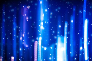 Kış tatili soyut arka plan, parlayan kar ve sihirli kıvılcım