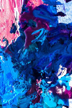 Soyut akrilik boya darbeleri, sanat fırçası düz arkaplan