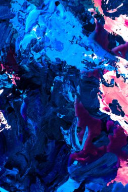 Soyut akrilik boya darbeleri, sanat fırçası düz arkaplan