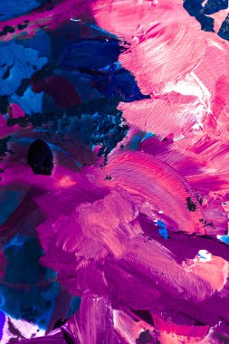 Soyut akrilik boya darbeleri, sanat fırçası düz arkaplan