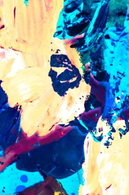 Soyut akrilik boya darbeleri, sanat fırçası düz arkaplan