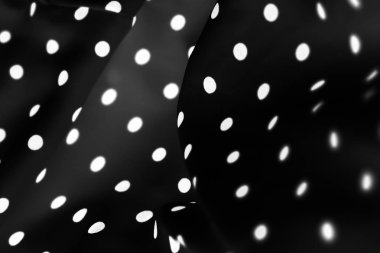 Vintage Polka kumaş arka plan doku nokta, blac üzerinde beyaz noktalar