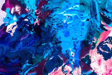 Soyut akrilik boya darbeleri, sanat fırçası düz arkaplan