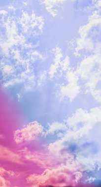 Soyut sanat olarak Rüya gibi gerçeküstü gökyüzü, fantezi pastel renkler backg