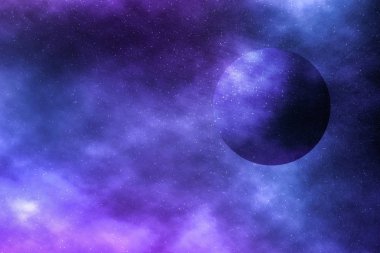 Evren evrende yıldızlar, gezegen ve galaksi, uzay ve zaman trav