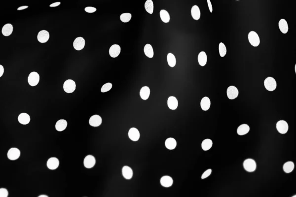 Vintage polka dot textile background texture, white dots on blac — Stock Photo, Image