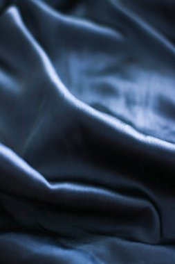 Lüks lacivert yumuşak ipek düzlük arka plan dokusu, tatil g