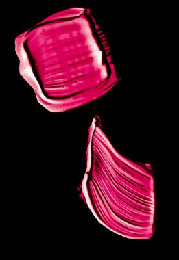 Siyah arka planda izole pembe ruj fırça inme dokusu